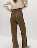 Jersey Twill Checked Straight Leg Trousers