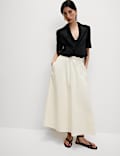 Linen Twill Rich Cropped Short Sleeve Jacket