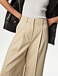 Lyocell Rich Pleat Front Wide Leg Trousers