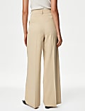 Lyocell Rich Pleat Front Wide Leg Trousers