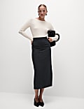 Side Split Maxi Column Skirt