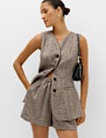 Herringbone High Waisted Shorts