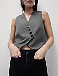 Gilet de costume coupe ajustée en flanelle