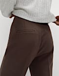 Slim Side Zip Flared Trousers