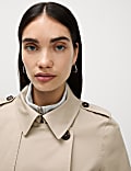 Petite Cotton Rich Double Breasted Trench Coat