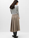Pleated Midi Wrap Kilt