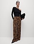 Print Wide Leg Trousers