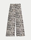 Elasticated Waist Wide Leg Trousers