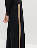 Side Stripe Wide Leg Trousers