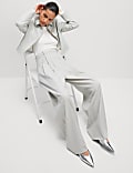 Pleat Front Wide Leg Trousers