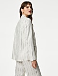 Linen Rich Relaxed Striped Blazer