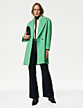 Manteau coupe croisée à motif sergé