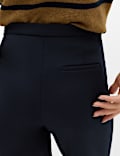 Jersey Straight Leg Trousers with Stretch
