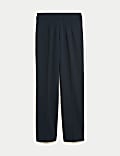 Jersey Straight Leg Trousers with Stretch