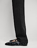 Jersey Straight Leg Trousers with Stretch
