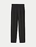 Jersey Straight Leg Trousers with Stretch