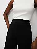 Jersey Straight Leg Trousers with Stretch