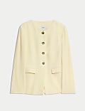 Tailored Collarless Blazer