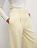 Pantalon tissé à pinces coupe large