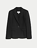 Schmal geschnittener, einreihiger Jersey-Blazer