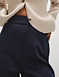 Jersey Wide Leg Trousers with Stretch
