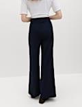 Jersey Wide Leg Trousers with Stretch
