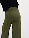 Jersey Wide Leg Trousers with Stretch