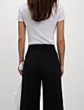 Jersey Wide Leg Trousers with Stretch