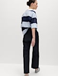 Cotton Rich Straight Leg Trousers