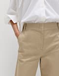 Cotton Rich Straight Leg Trousers