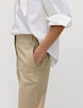 Cotton Rich Straight Leg Trousers