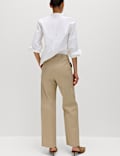 Cotton Rich Straight Leg Trousers