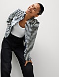 Tweed Checked Fringed Jacket