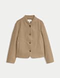 Collarless Short Jacket