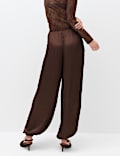 Satin Elasticated Waist Balloon Trousers
