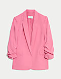 Ruched Sleeve Blazer