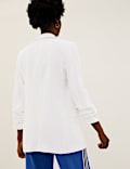 Ruched Sleeve Blazer