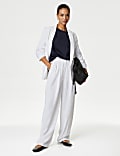 Ruched Sleeve Blazer