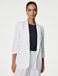 Ruched Sleeve Blazer