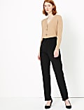 Straight Leg Zip Pocket Trousers 