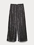 Mottled Velvet Straight Leg Trousers