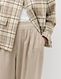 Multi Pleat Wide Leg Trousers