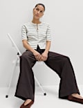 Modal Rich Wide Leg Trousers