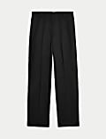 Cotton Rich Straight Leg Trousers