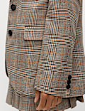 Checked Single Breasted Blazer