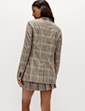 Checked Single Breasted Blazer
