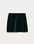 Cotton Rich Velvet Mini A-Line Skirt