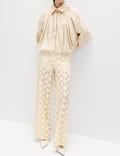 Lace Wide Leg Trousers
