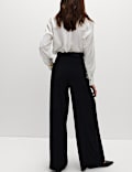 Pleated Wide Leg Trousers