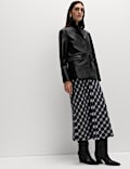 Cracked Single Breasted Blazer Coat